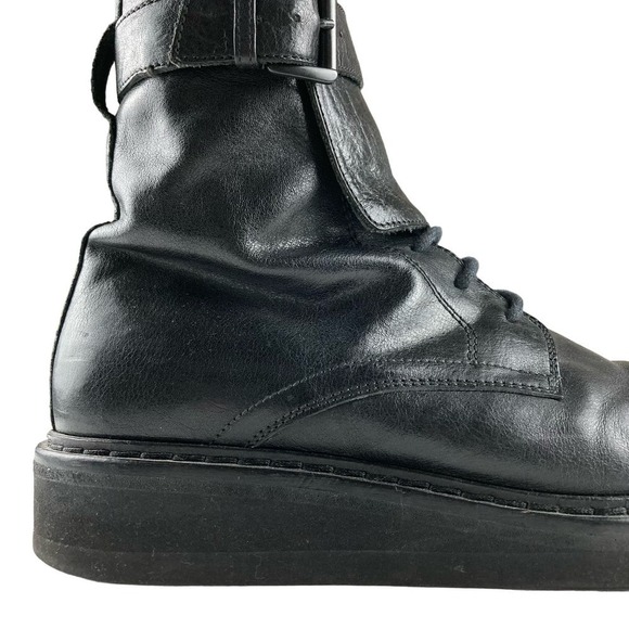 Ann Demeulemeester Buckle Lace Up Combat Boots - Picture 2 of 13